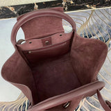 Side profile of signature statement women's handbag – women's premium purse