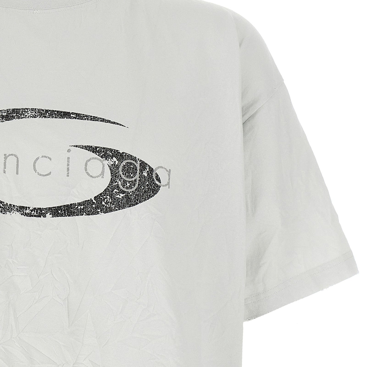 Balenciaga T-Shirts? Balenciaga Men Crinkled Effect T-Shirt Casual Everyday Designer Tee
