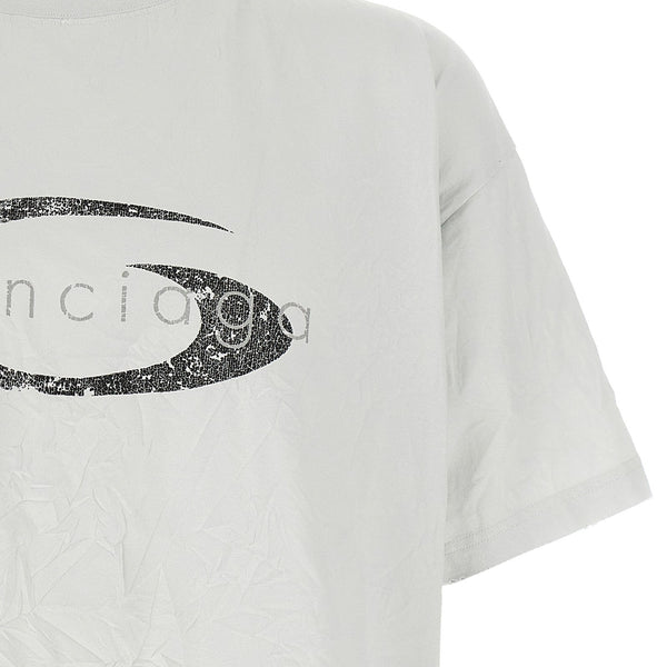 Balenciaga T-Shirts? Balenciaga Men Crinkled Effect T-Shirt Casual Everyday Designer Tee