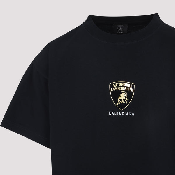 Balenciaga Polo Shirts? BALENCIAGA Men's Polo with Logo Automobili Lamborghini - FW25 Collection Premium Everyday Polo Shirt