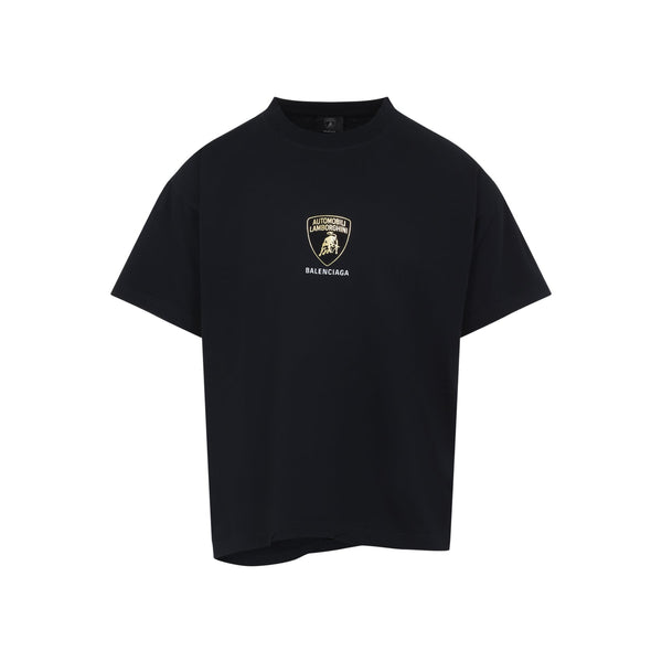 Balenciaga Polo Shirts? BALENCIAGA Men's Polo with Logo Automobili Lamborghini - FW25 Collection Classic Designer Cotton Polo Shirt