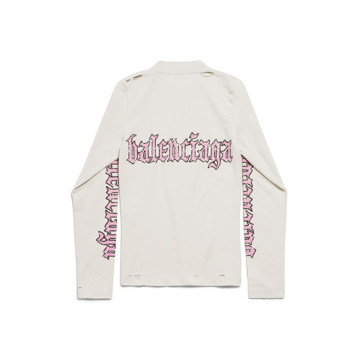 Balenciaga T-Shirts- BALENCIAGA Fitted Long Sleeve T-Shirt Casual Everyday Designer Tee