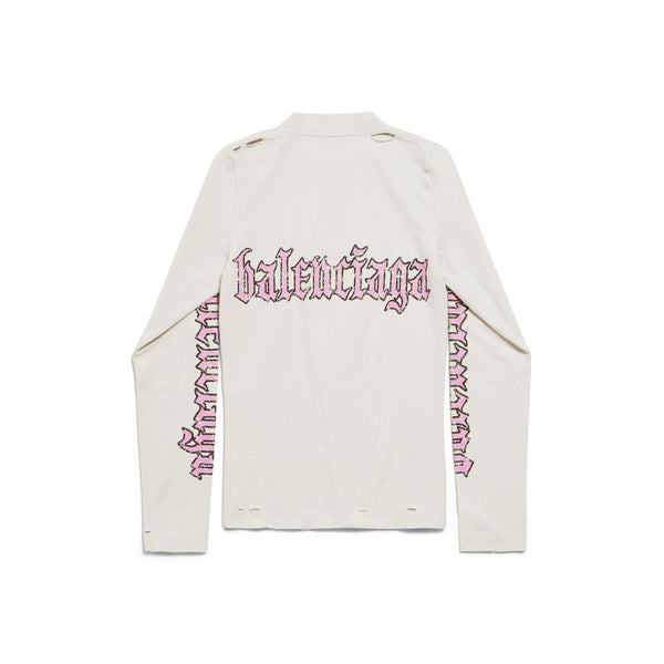Balenciaga T-Shirts- BALENCIAGA Fitted Long Sleeve T-Shirt Casual Everyday Designer Tee