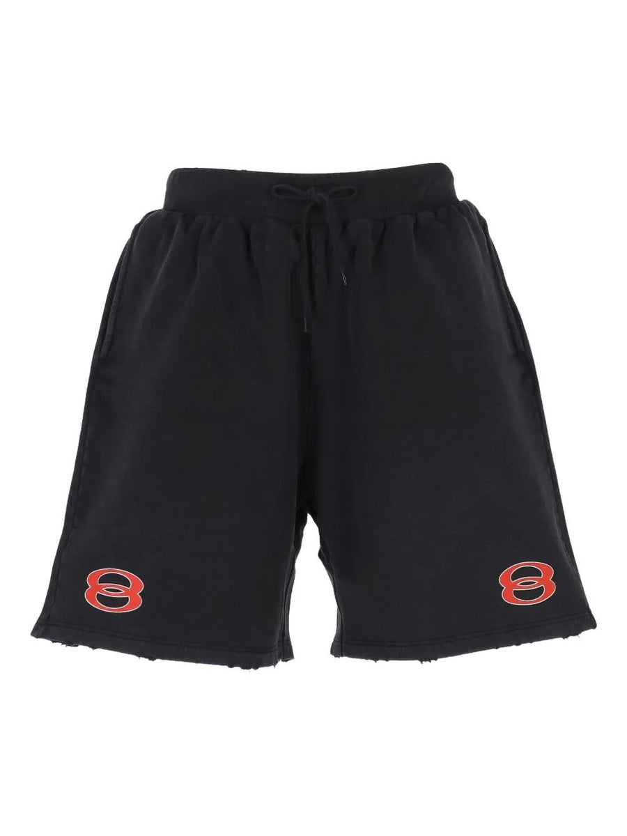 Balenciaga Pants? BALENCIAGA Logo Print Sweatshorts - Loose Fit Tailored Everyday Designer Pants