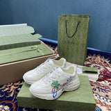 Gucci bold contrast luxury sneakers view 8 breathable knit upper