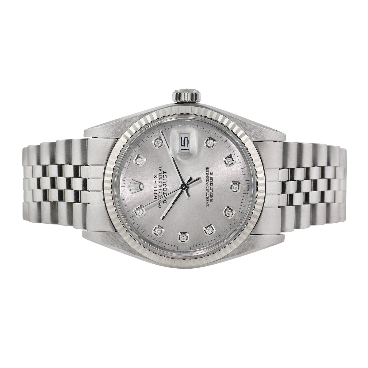 Front view of Rolex men's watch