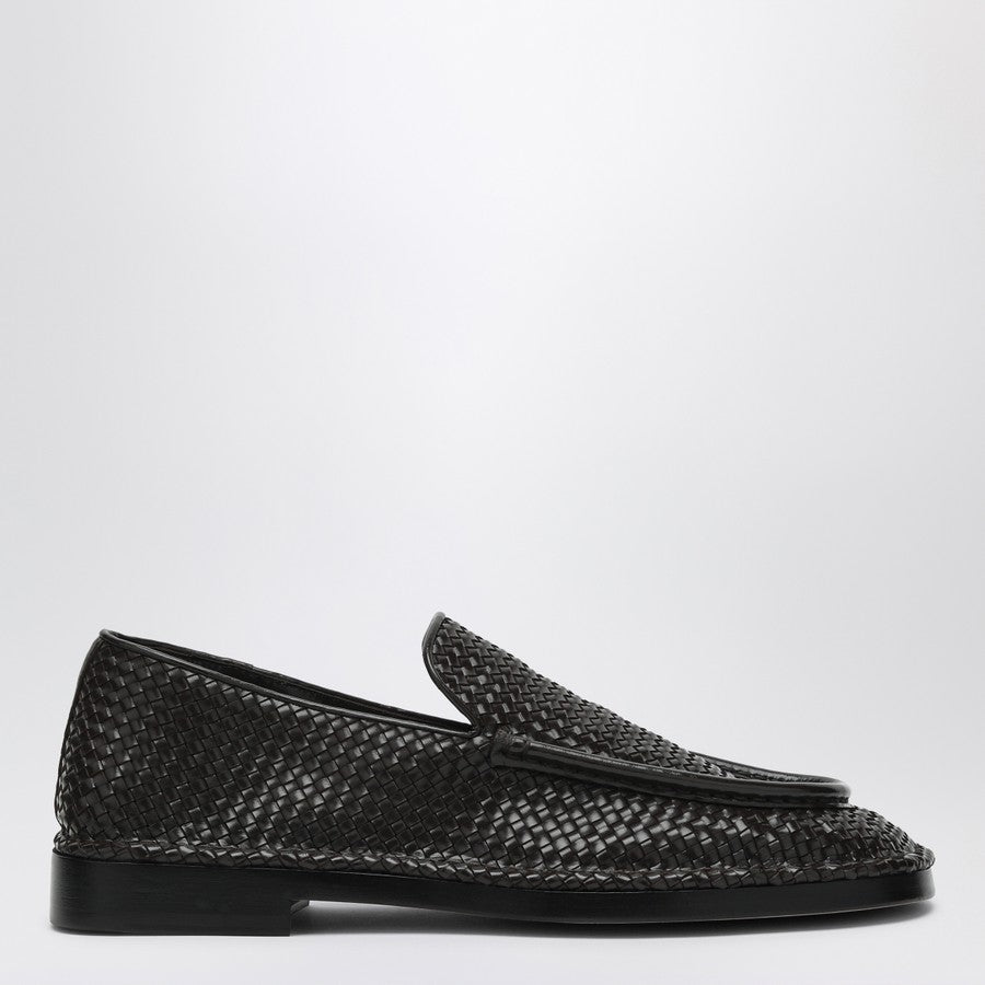 Bottega Veneta Shoes - Bottega Veneta Men Daddy Moccasins In Dark Chocolate Color Made Of Woven Leather Luxury Lifestyle Designer Footwear