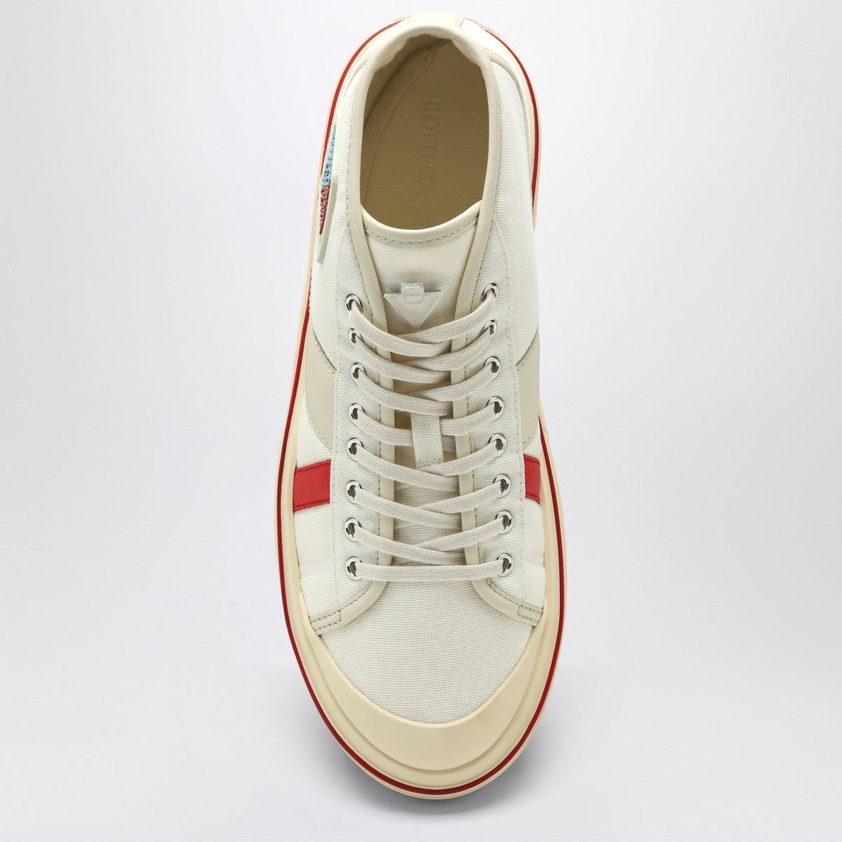 Bottega Veneta Shoes Bottega Veneta Men Eliot Sneakers In Ivory Red Premium Designer Casual Shoes