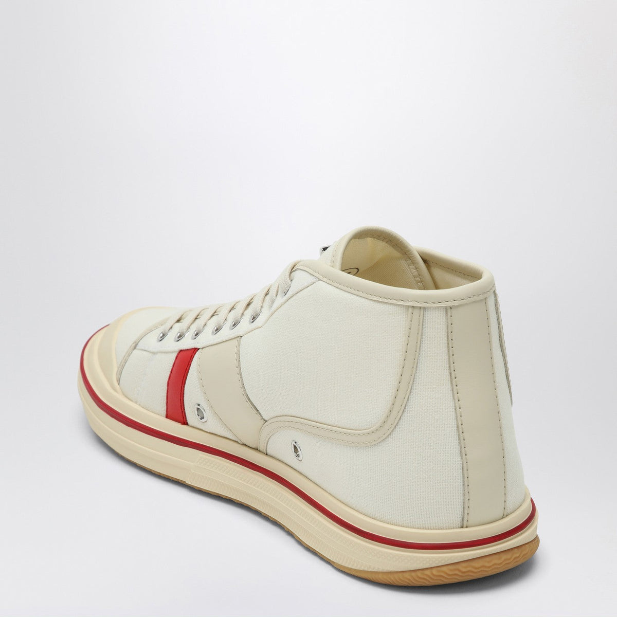 Bottega Veneta Shoes Bottega Veneta Men Eliot Sneakers In Ivory Red Premium Designer Casual Shoes