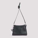 Close-up of Balenciaga handbags hardware and fine stitching