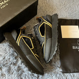 Gucci classic monochrome luxury sneakers view 8 retro runner design