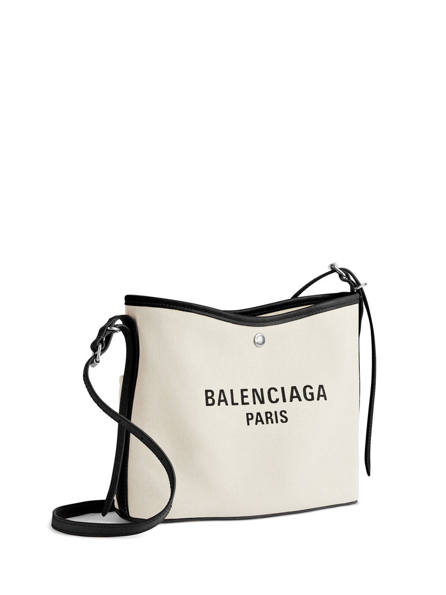 Close-up of Balenciaga shoulder bags hardware and fine stitching