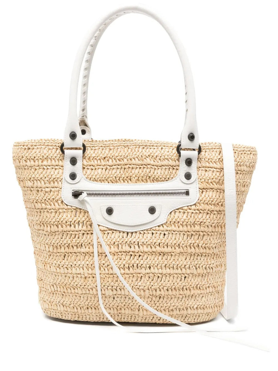 Balenciaga Bags? BALENCIAGA Le City Raffia Handbag - 26-34 CM Width Premium Designer Shoulder Bag