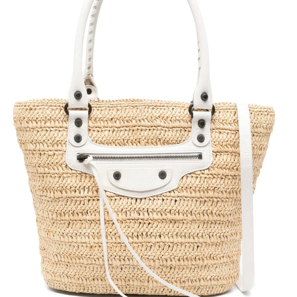Balenciaga Bags- BALENCIAGA Le City Raffia Handbag - 26-34 CM Width Luxury Designer Leather Handbag
