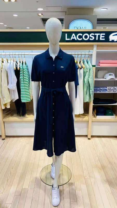 Front view of Lacoste luxury clothing with logo-detail design