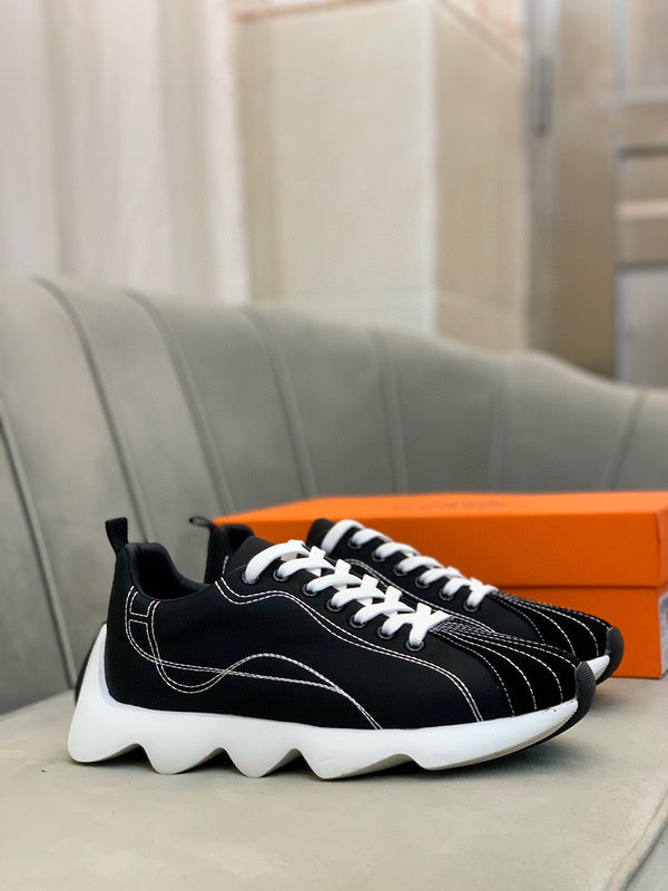 Hermès Grey Loafer Flats - Side Profile View