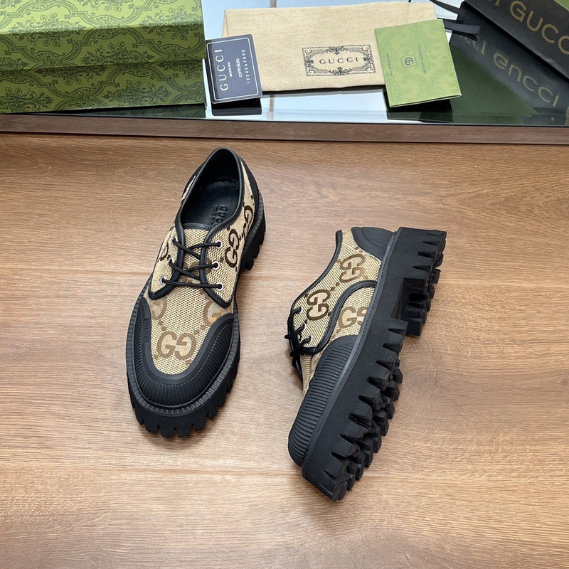 Gucci neutral cream luxury sneakers view 4 sleek tonal finish