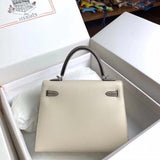 Side view of graceful structured handbag