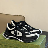 Gucci soft grey luxury sneakers view 11 premium leather build