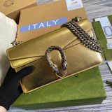 Front view of statement polished women's handbag – women's luxury handbag