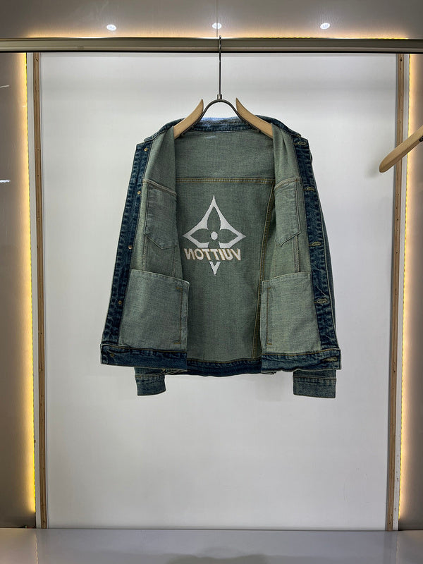 Front view of Louis Vuitton luxury clothing with streetwear-inspired cut