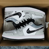 Nike Fashion sneakers in soft grey premium leather build front view