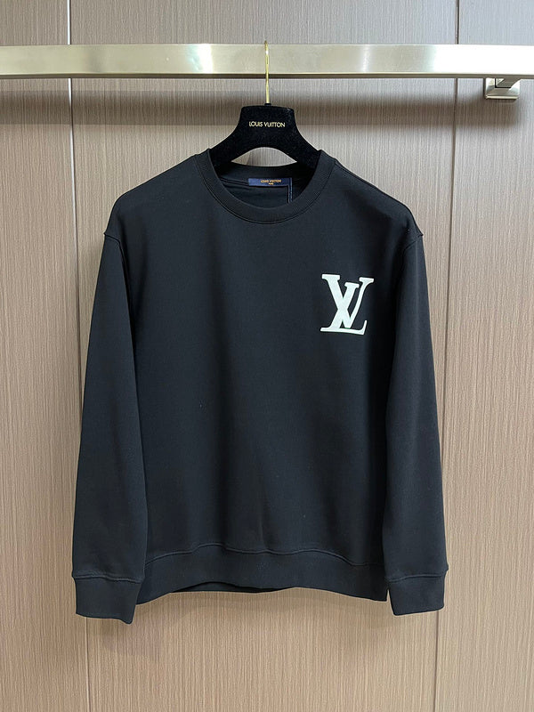 Front view of Louis Vuitton luxury clothing with logo-detail design