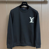 Front view of Louis Vuitton luxury clothing with logo-detail design