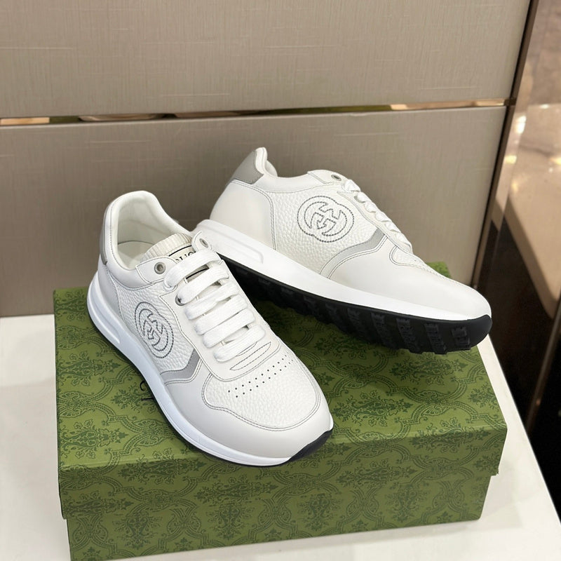 Gucci neutral cream luxury sneakers view 5 minimalist modern build