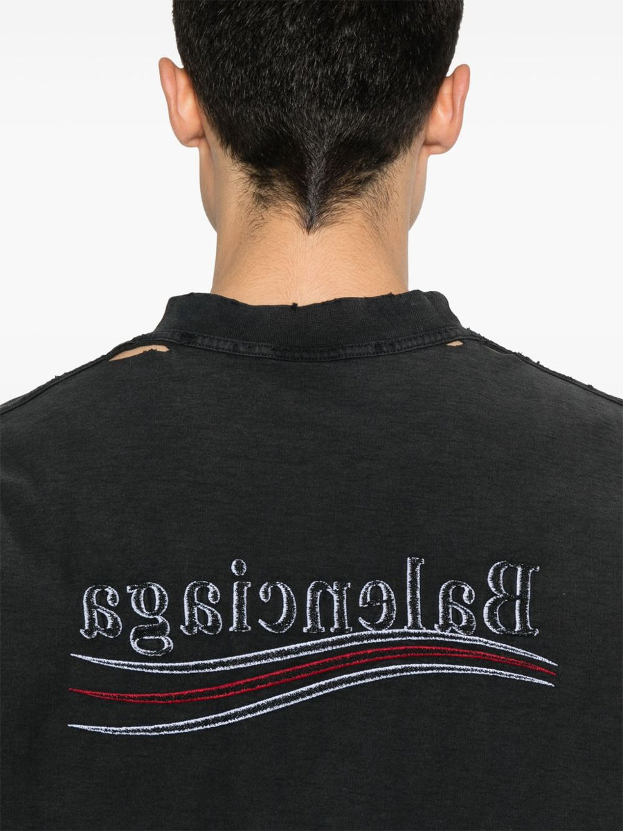 Balenciaga T-Shirts- BALENCIAGA Inside-Out Large T-Shirt Casual Everyday Designer Tee