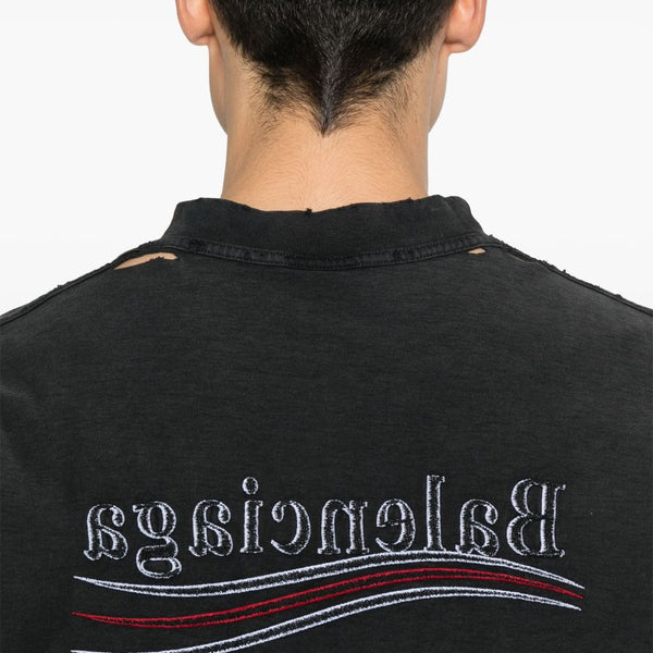 Balenciaga T-Shirts- BALENCIAGA Inside-Out Large T-Shirt Casual Everyday Designer Tee