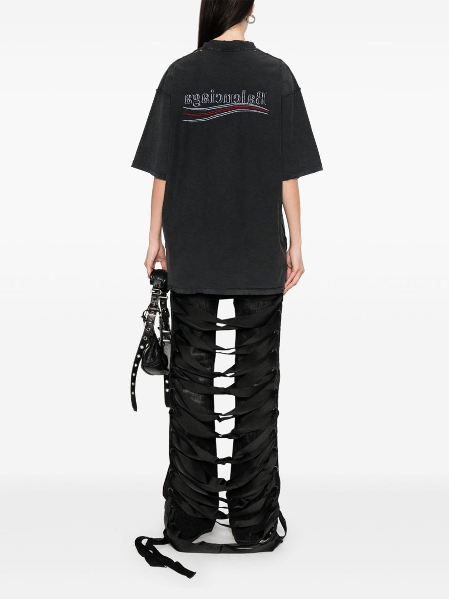Balenciaga T-Shirts- BALENCIAGA Inside-Out Large T-Shirt Casual Everyday Designer Tee