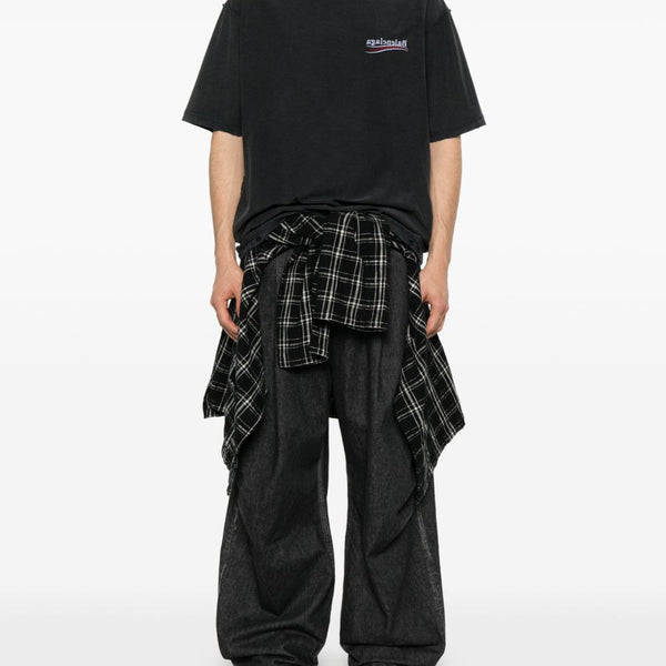 Balenciaga T-Shirts- BALENCIAGA Inside-Out Large T-Shirt Casual Everyday Designer Tee