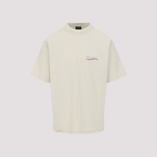 Balenciaga T-Shirts? BALENCIAGA Political Campaign T-Shirt with Distressed Details - Men Premium Designer Cotton T-Shirt