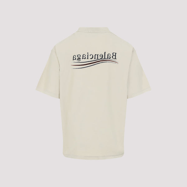 Balenciaga T-Shirts? BALENCIAGA Political Campaign T-Shirt with Distressed Details - Men Casual Everyday Designer Tee