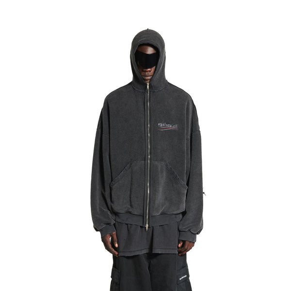 Balenciaga Hoodies- BALENCIAGA Large Zip-Up Hoodie for Men Comfortable Luxury Streetwear Hoodie
