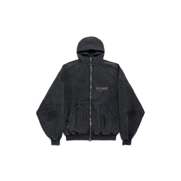 Balenciaga Hoodies- BALENCIAGA Large Zip-Up Hoodie for Men Comfortable Luxury Streetwear Hoodie