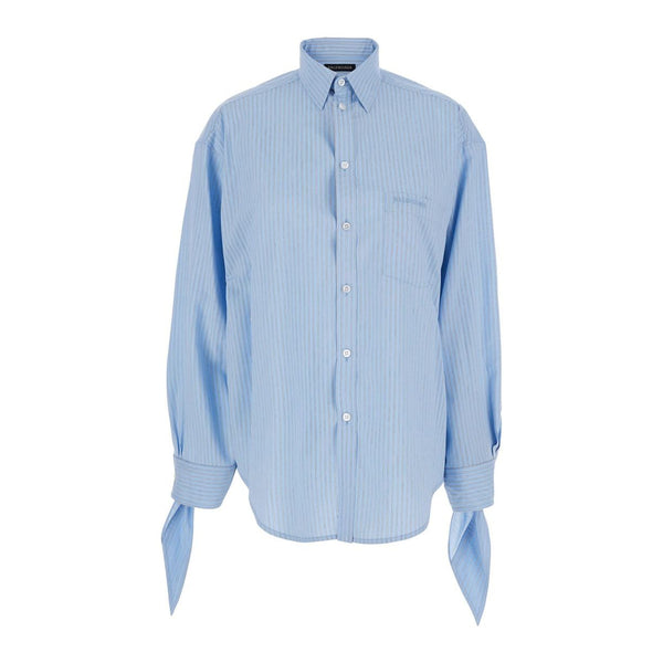 Balenciaga Tops- BALENCIAGA Knot-Detail Cuff Blouse Premium Designer Casual Top