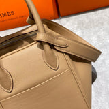 Side view of chic structured handbag