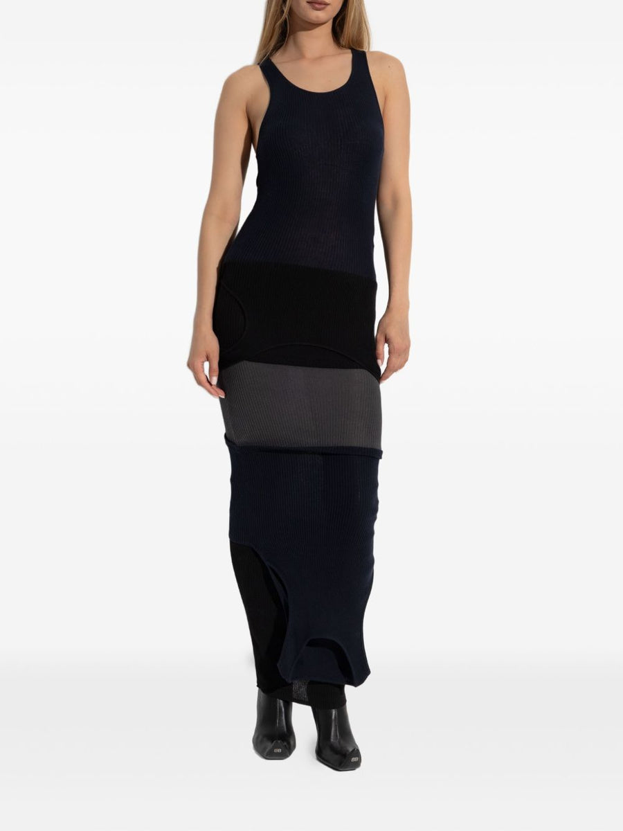 Balenciaga Dresses- BALENCIAGA Maxi Layered Ribbed Dress with Cut-Out Details Luxury Party Occasion Dress