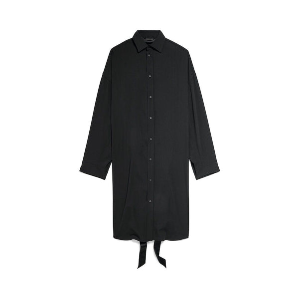 Balenciaga Tops? BALENCIAGA Shirt Dress with Intertwined Ribbons Premium Designer Casual Top