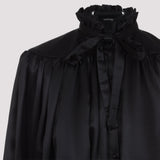 Close-up of Balenciaga t-shirts & tops hardware and fine stitching