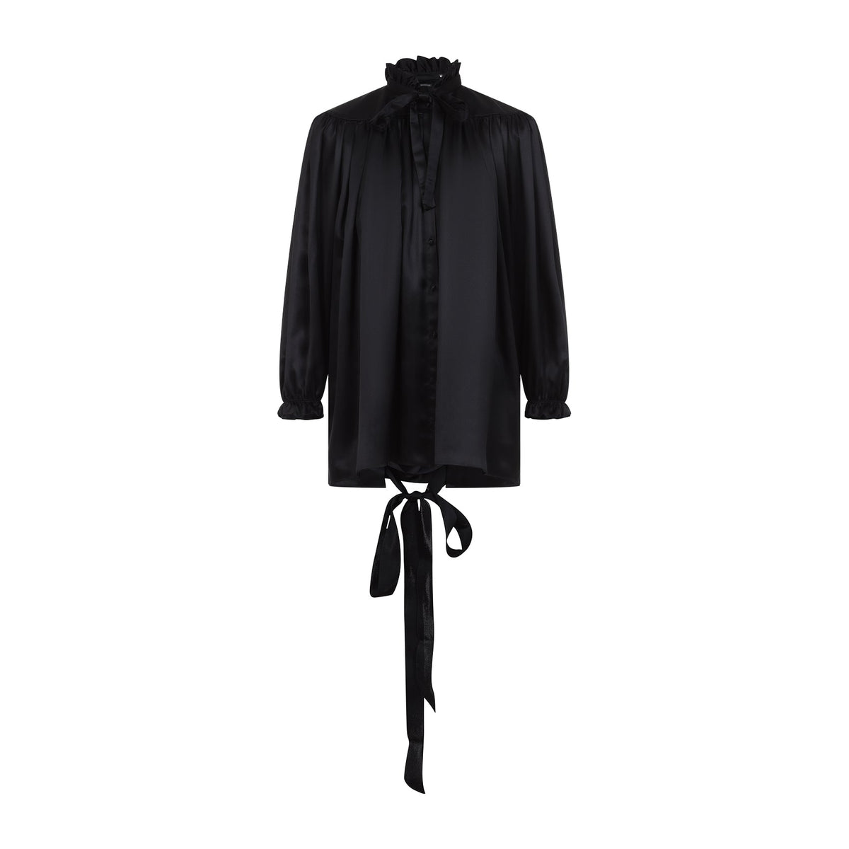 Balenciaga T-Shirts? BALENCIAGA Lace Up Blouse for Women Premium Designer Cotton T-Shirt