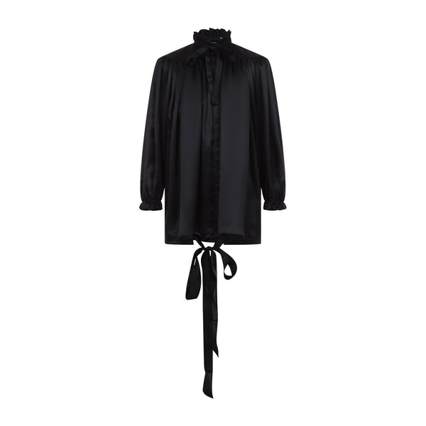 Balenciaga T-Shirts? BALENCIAGA Lace Up Blouse for Women Premium Designer Cotton T-Shirt