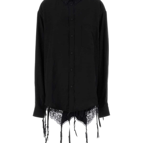 Balenciaga Tops- BALENCIAGA Lingerie-Style Mini Shirt Elegant Everyday Designer Top