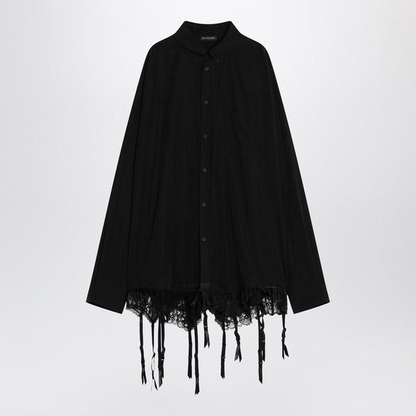 Balenciaga Tops? BALENCIAGA Lingerie-Style Mini Shirt Premium Designer Casual Top