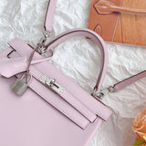  top-handle bag close-up of hardware and finish
