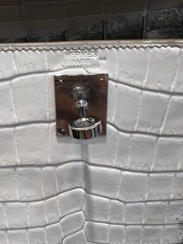 Side view of curated structured handbag