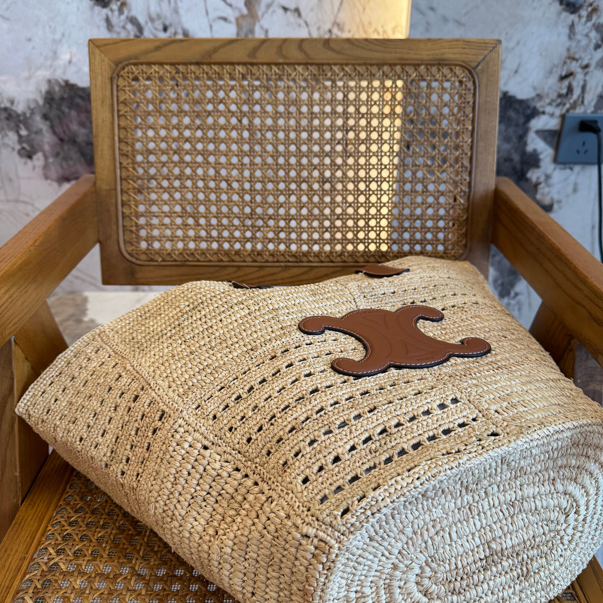 Celine Couffin Panier Bag detail shot – designer craftsmanship and quality