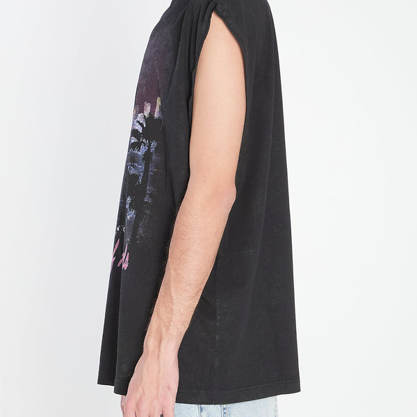 Balenciaga T-Shirts- BALENCIAGA City of Angels Oversized Sleeveless T-Shirt - Size 02 Premium Designer Cotton T-Shirt